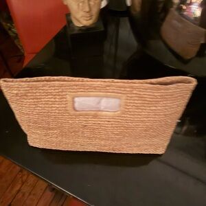 Women’s JCrew Handknotted Raffia Rectangular Clutch 1/2"H x 12"W x 3"D.